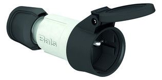 Bals 7491 Schuko-Kupplung 16A 3p IP54 grau belg./franz.