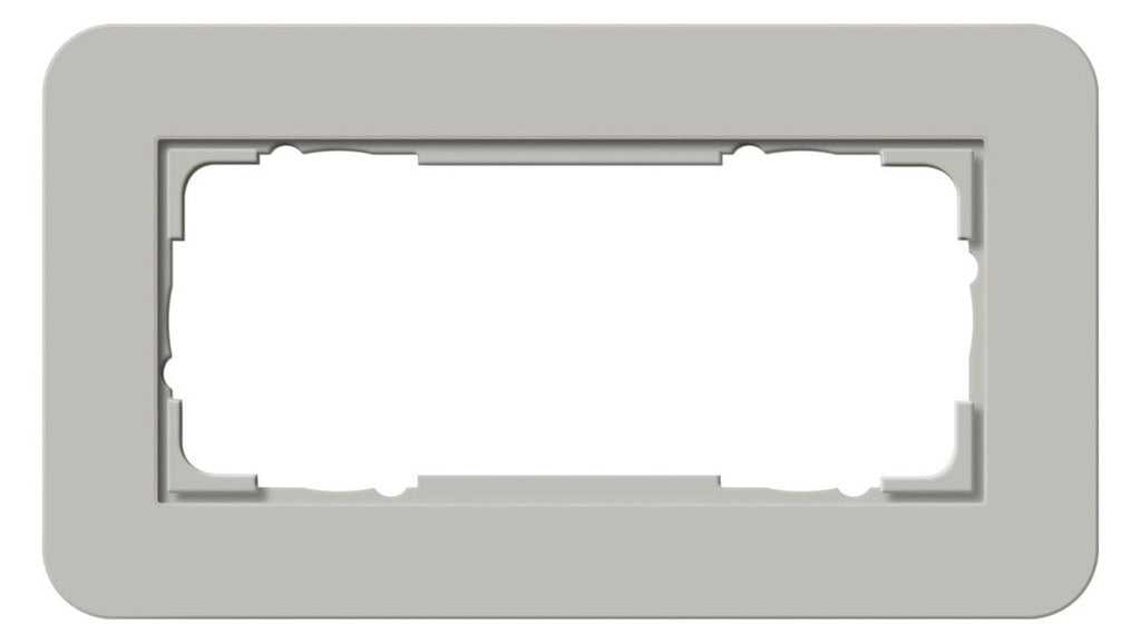 GIRA 1002412 Abdeckrahmen 2f o.Mittelst. E3 Grau/Reinweiß glänzend Soft-Touch