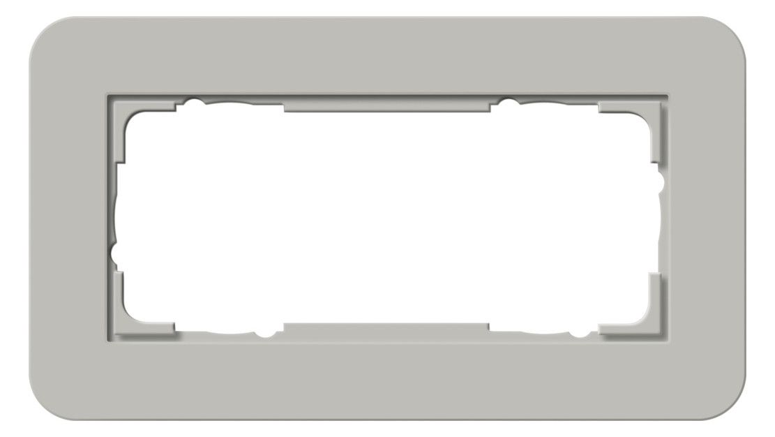 GIRA 1002412 Abdeckrahmen 2f o.Mittelst. E3 Grau/Reinweiß glänzend Soft-Touch