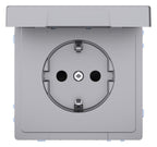 Mert MEG 2314-6036 SCHUKO-Steckdose m.Klappdeckel IP44 BRS StK Edelstahl