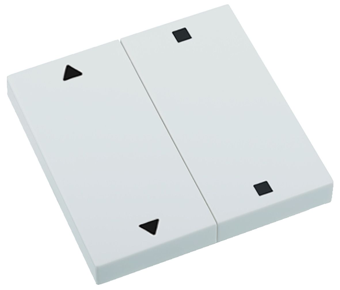 ELDAT RTS23-ACC-03-02P2 Wippe AUF/ZU + STOPP Format 55 weiß f.Wandsender RTS23