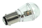 S&H 34700 LED Kugelform 25x51mm klar dimmbar BA15d 10-30VDC 10-18VAC 0,7W