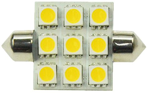 S&H 34697 LED-Soffitte 9SMD Ø24mmx37mm S8,5 10-30VDC 10-18VAC 2W 3000K dimmbar