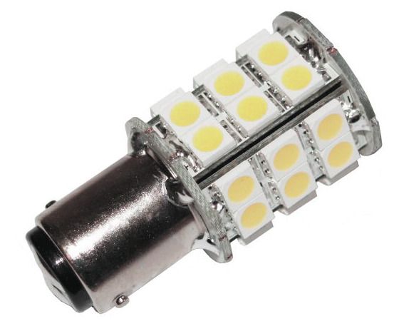 S&H 34741 LED-Leuchtmittel 30SMD Ø22x47mm BA15d 10-30VDC 10-18VAC 3W