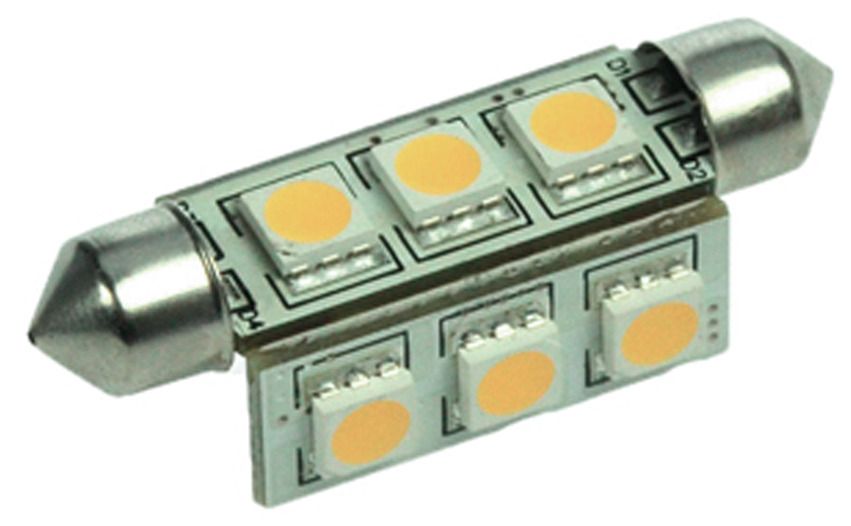 S&H 34699 LED-Soffitte 9SMD 13x17x42mm S8,5 10-30VDC 10-18VAC 2W 3000K dimmbar