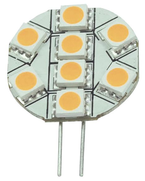 S&H 34665 LED-Leuchtmittel 8xSMD Ø 25mm dimmbar G4 10-30 VDC 10-18 VAC 1,2W