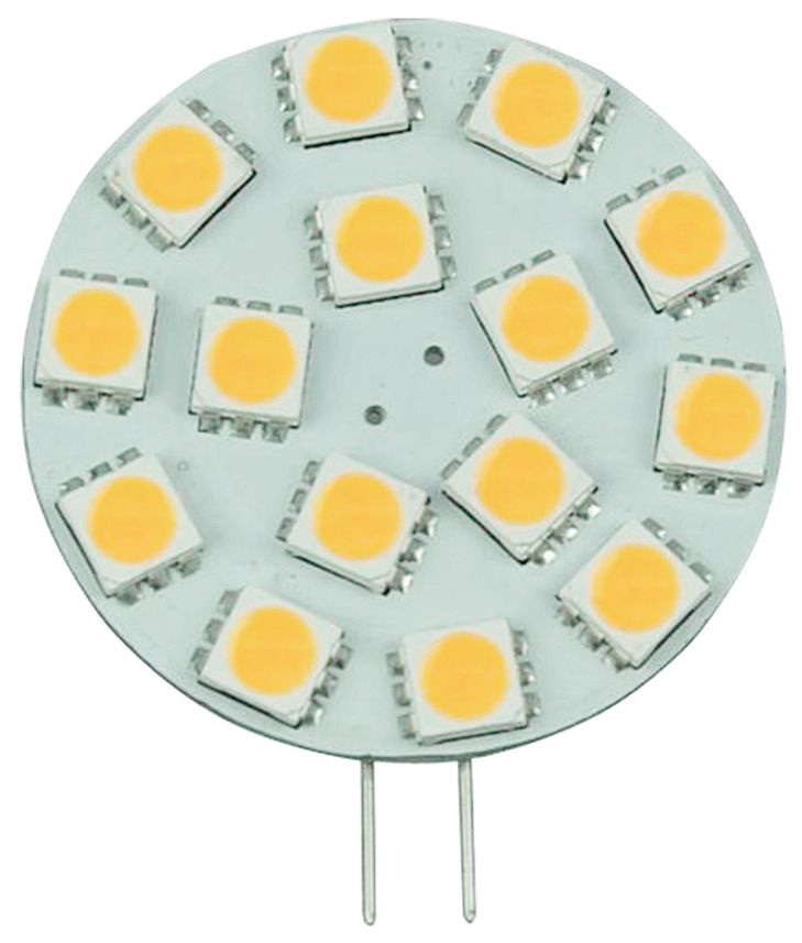S&H 34602 LED-Leuchtmittel 18SMD Modul Ø40mm G4 10-30VDC 10-18VAC 2,6W 3000K