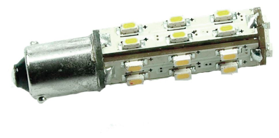 S&H 30339 LED-Leuchtmittel 27SMD 11,2x46,6mm BA9s 10-30VDC 10-18VAC 1,3W