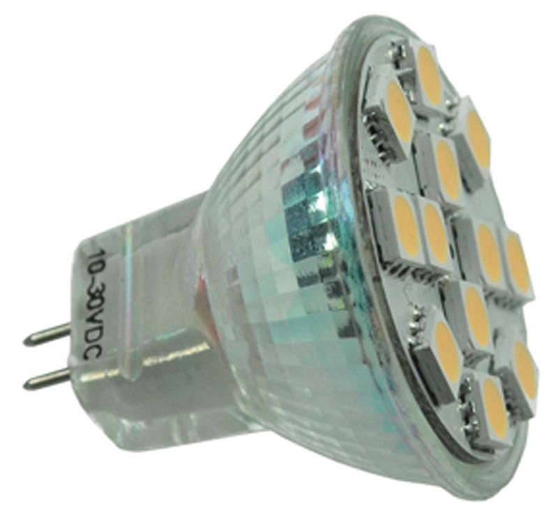 S&H 34701 LED-MR11 12SMD Ø35x35mm dimmbar GU4 10-30VDC 10-18VAC 2,3W 210Lm