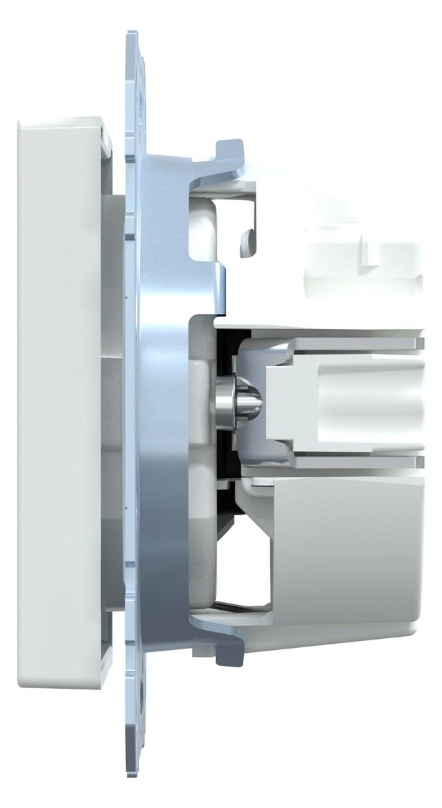 Mert MEG 2302-0325 SCHUKO-Steckdose BRS m.Schriftfeld StK aktivweiß glänzend S.M