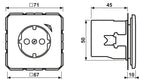 Jung BTCD1521SGR JUNG HOME SCHUKO Steckdose
