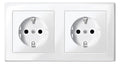 Mert MEG 2328-1419 SCHUKO-Doppel- Steckdose BRS StK polarweiß gl.M-SMART