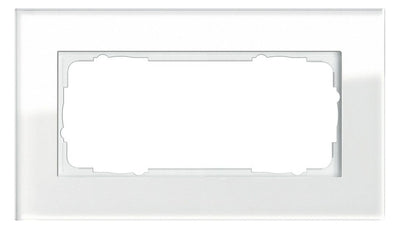 GIRA 100212 Abdeckrahmen 2f o.Mittelsteg Esprit Glas Weiß