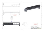 Bachmann 902.402 DESK2 3xSchuko 3xABD Strom 0,2m GST18 Inox lackiert