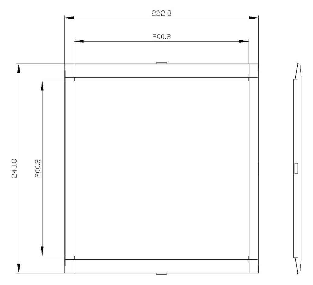 Siemens 3VA9503-0SB50 Blendrahmen f.Tür 200,3x200,8mm f.3VA15/25/26