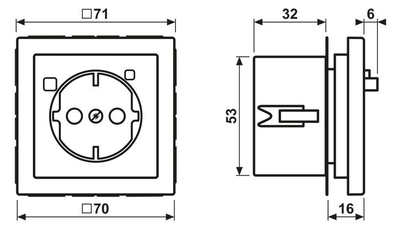 Jung LS5520.30 FI-SCHUKO-Steckdose 30mA