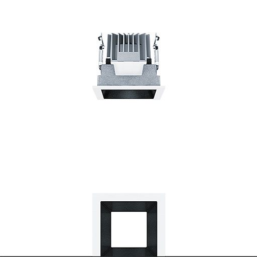 Zumtobel P-INF Q100L LED500-930 LDO BK WH LED Decken-Einbauleuchte 60817884