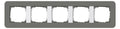 GIRA 0215413 Abdeckrahmen 5fach E3 Dunkelgrau/Reinweiß glänzend Soft-Touch
