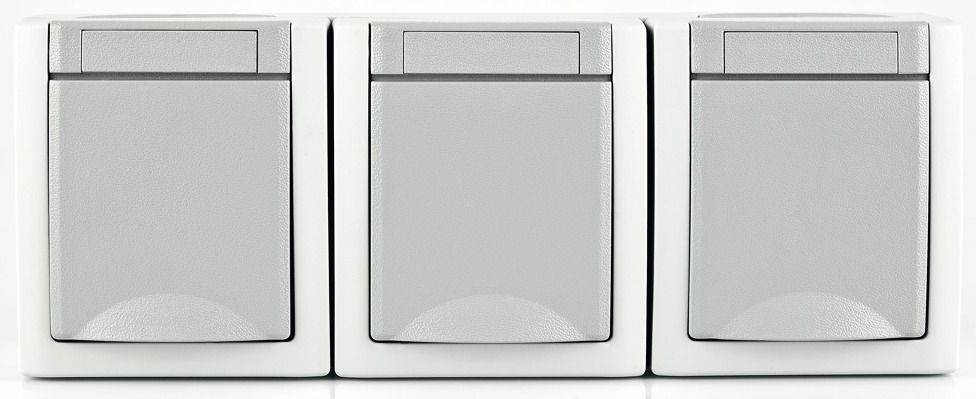 RED 2410-50-0030 Schuko Steckdose FR AP 3-fach IP54 waagrecht