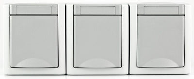 RED 2410-50-0030 Schuko Steckdose FR AP 3-fach IP54 waagrecht