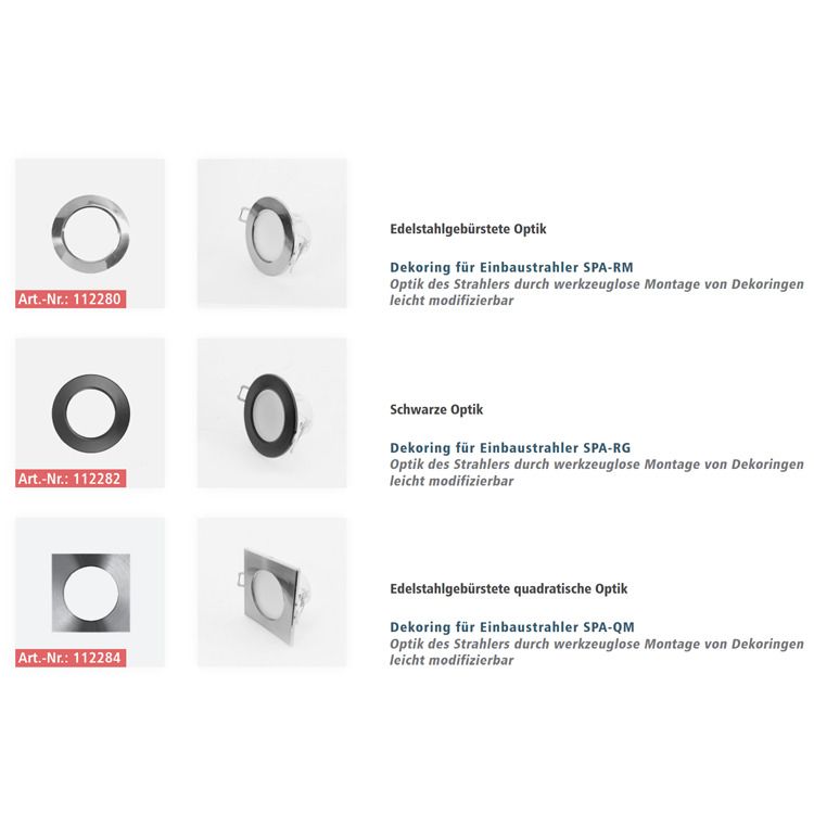 LeuchTek SPA65-6W-XW EBstrahler 6W IP65 Lichtfarbe 2700/3000/4000K 112279