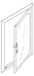 ABN GBRU24TS Blendrahmen m.Sichttüre f.UP-Flachverteiler,2x4-reihig