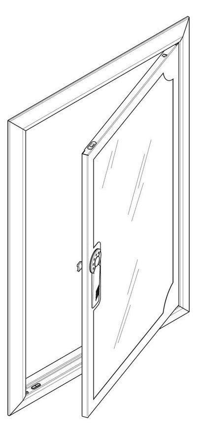 ABN GBRU24TS Blendrahmen m.Sichttüre f.UP-Flachverteiler,2x4-reihig