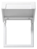 GIRA 265827 Montagerahmen Klappdeckel System 55 Reinweiß seidenmatt