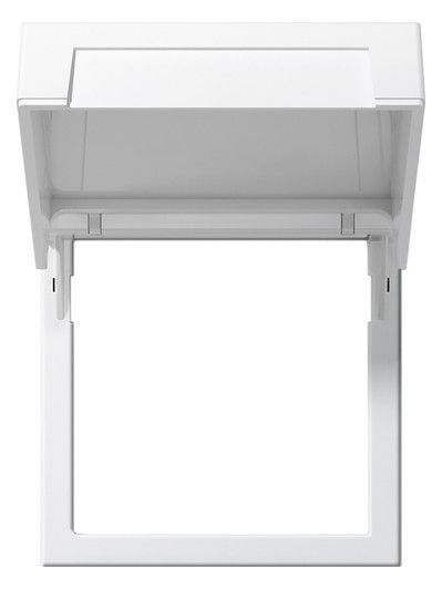 GIRA 265827 Montagerahmen Klappdeckel System 55 Reinweiß seidenmatt