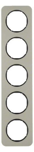 Berker 10152104 Rahmen 5fach R.1 Edelstahl/schwarz