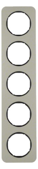 Berker 10152104 Rahmen 5fach R.1 Edelstahl/schwarz