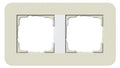 GIRA 0212417 Abdeckrahmen 2fach E3 Sand/Reinweiß glänzend Soft-Touch