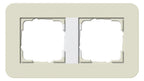GIRA 0212417 Abdeckrahmen 2fach E3 Sand/Reinweiß glänzend Soft-Touch
