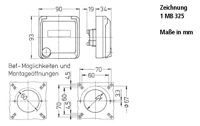 Mennekes 4974 Cepex-Anbaudose SCHUKO 16A2p+E 230V IP44