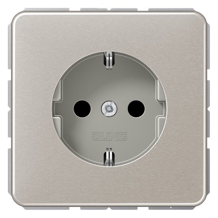 Jung CD 1521 PT SCHUKO®-Steckdose 16 A 250V ~ Schraubklemmen Al eloxiert Seri