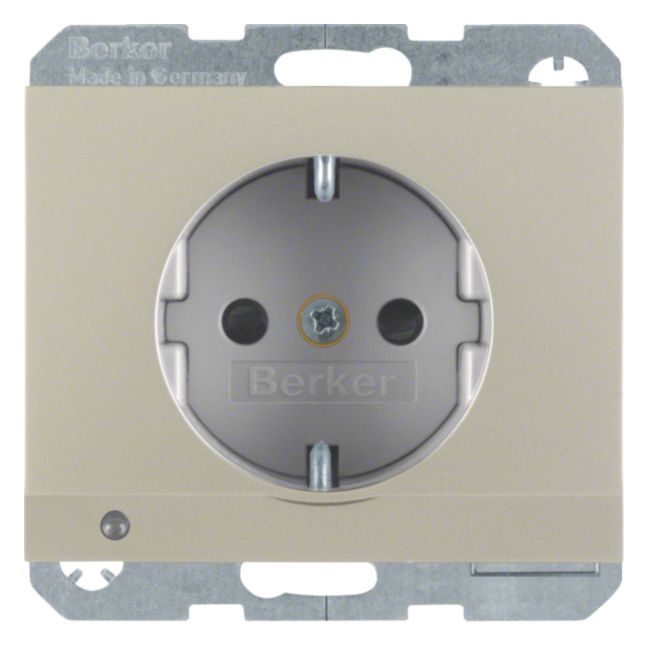 Berker 41097004 Steckdose SCHUKO+LED K.5 edelstahl lackiert