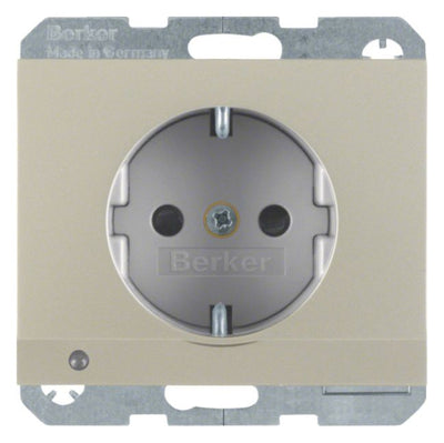 Berker 41097004 Steckdose SCHUKO+LED K.5 edelstahl lackiert