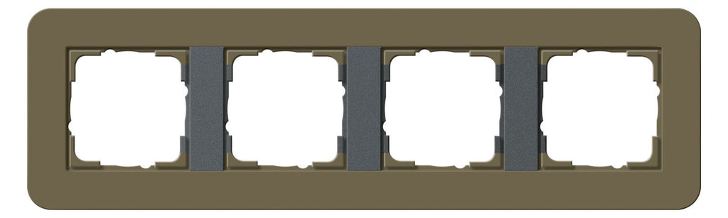 GIRA 0214426 Abdeckrahmen 4fach E3 Umbra/Anthrazit Soft-Touch