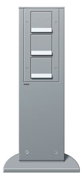 GIRA 134126 E-Säule 3x SCHUKO m.Shutter 491mm Energiesäule Farbe Alu