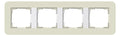 GIRA 0214417 Abdeckrahmen 4fach E3 Sand/Reinweiß glänzend Soft-Touch