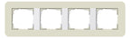 GIRA 0214417 Abdeckrahmen 4fach E3 Sand/Reinweiß glänzend Soft-Touch