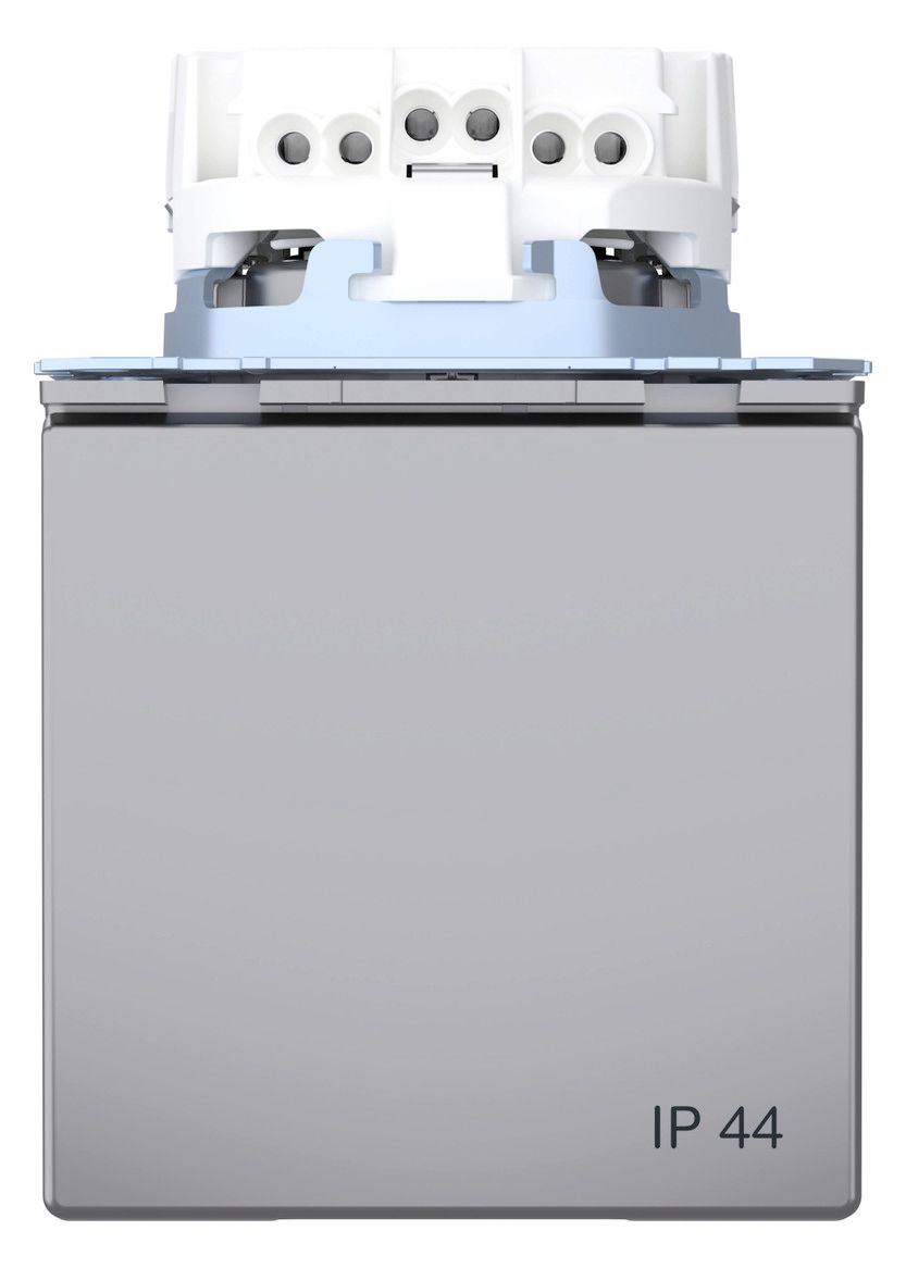 Mert MEG 2314-6036 SCHUKO-Steckdose m.Klappdeckel IP44 BRS StK Edelstahl
