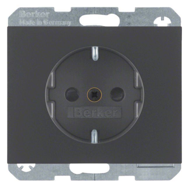 Berker 47357006 Steckdose SCHUKO m.erh.BS K.1 anthrazit matt