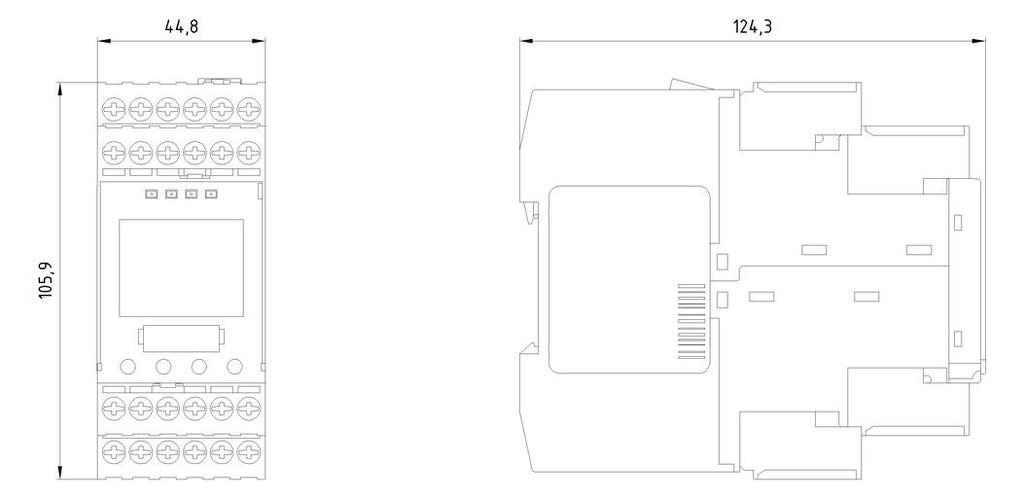 Siemens 3TK2810-1BA41 Sicherheitsschalt- gerät Drehzahlüberwachung DC24V 45mm