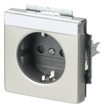 BJ 20 EUCNB-866 SCHUKO Steckdosen Einsatz edelstahl pur edelstahl