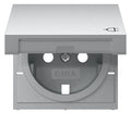 GIRA 492226 Abdeckung SCHUKO-Steckdose Klappdeckel System 55 Farbe Alu