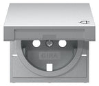 GIRA 492226 Abdeckung SCHUKO-Steckdose Klappdeckel System 55 Farbe Alu