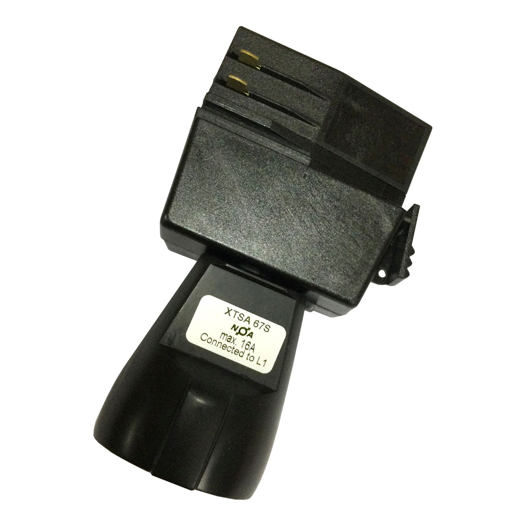 XTSA 67S-2 Schuko Adapter Black 3-Circuit 142145