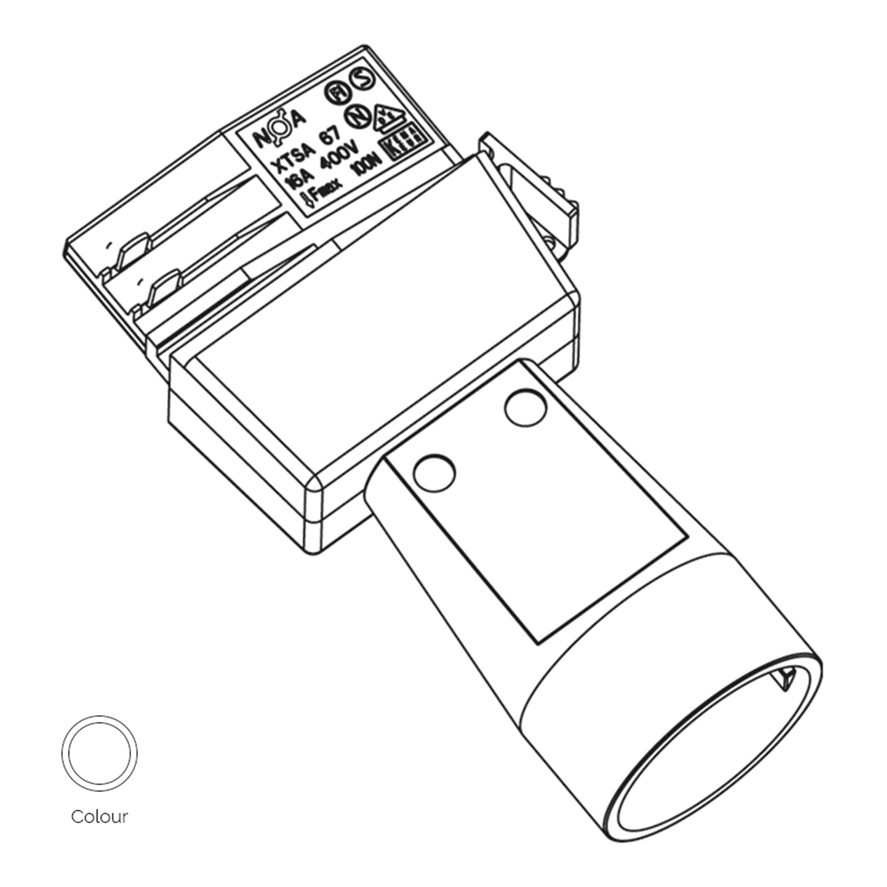 XTSA 67S-3 Schuko Adapter White 3-Circuit 142146