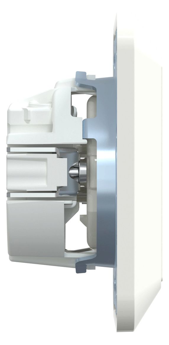 Mert MEG 2300-1019 SCHUKO-Steckdose BRS volle Platte StK polarweiß glänzend 1-M